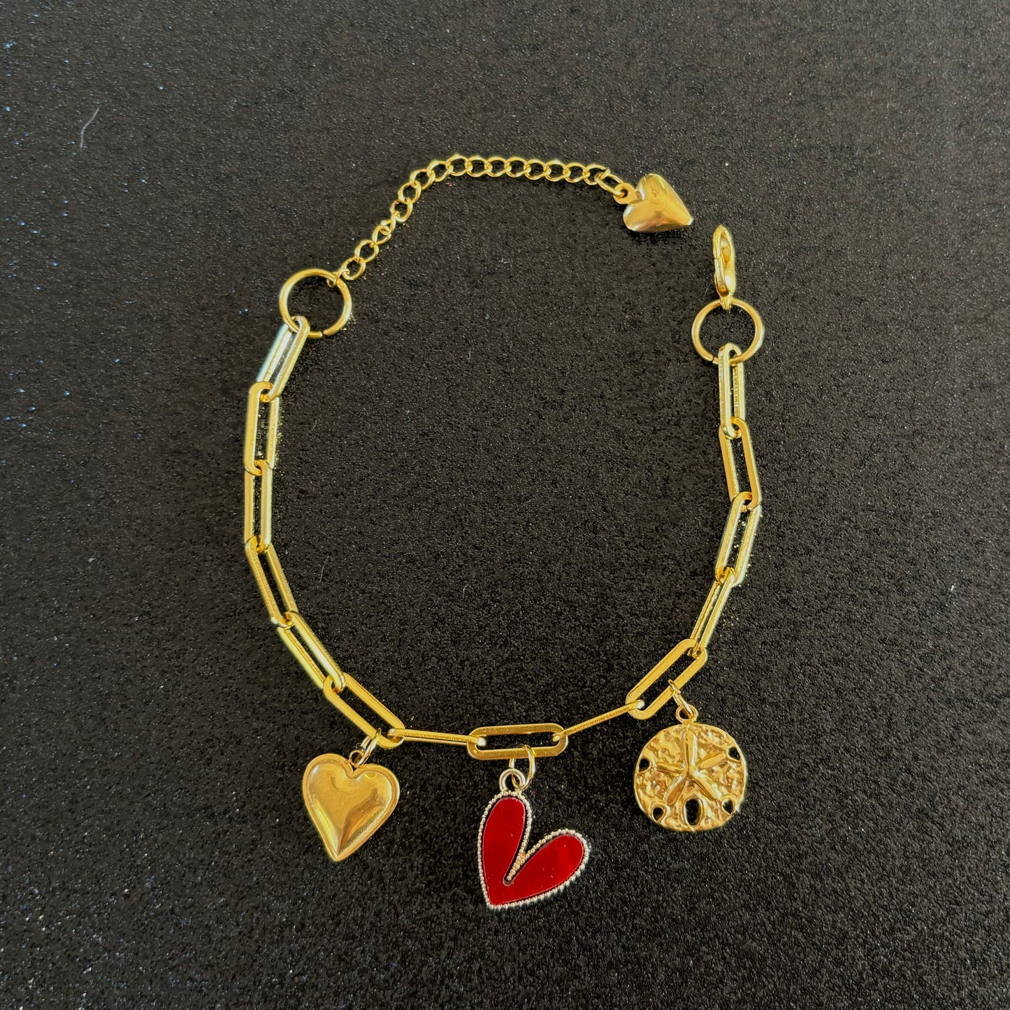 Red Heart Charm Bracelet