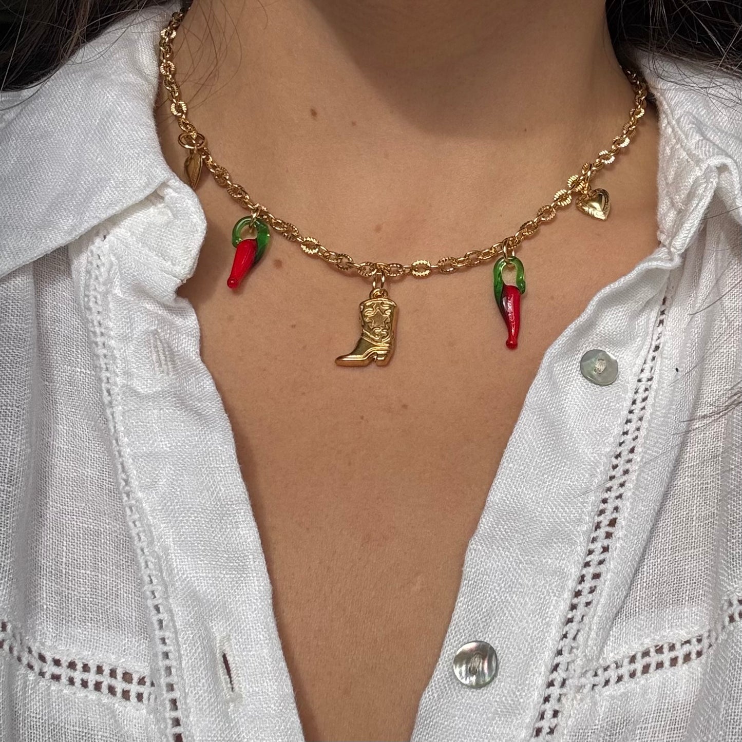 Collier breloques - piments