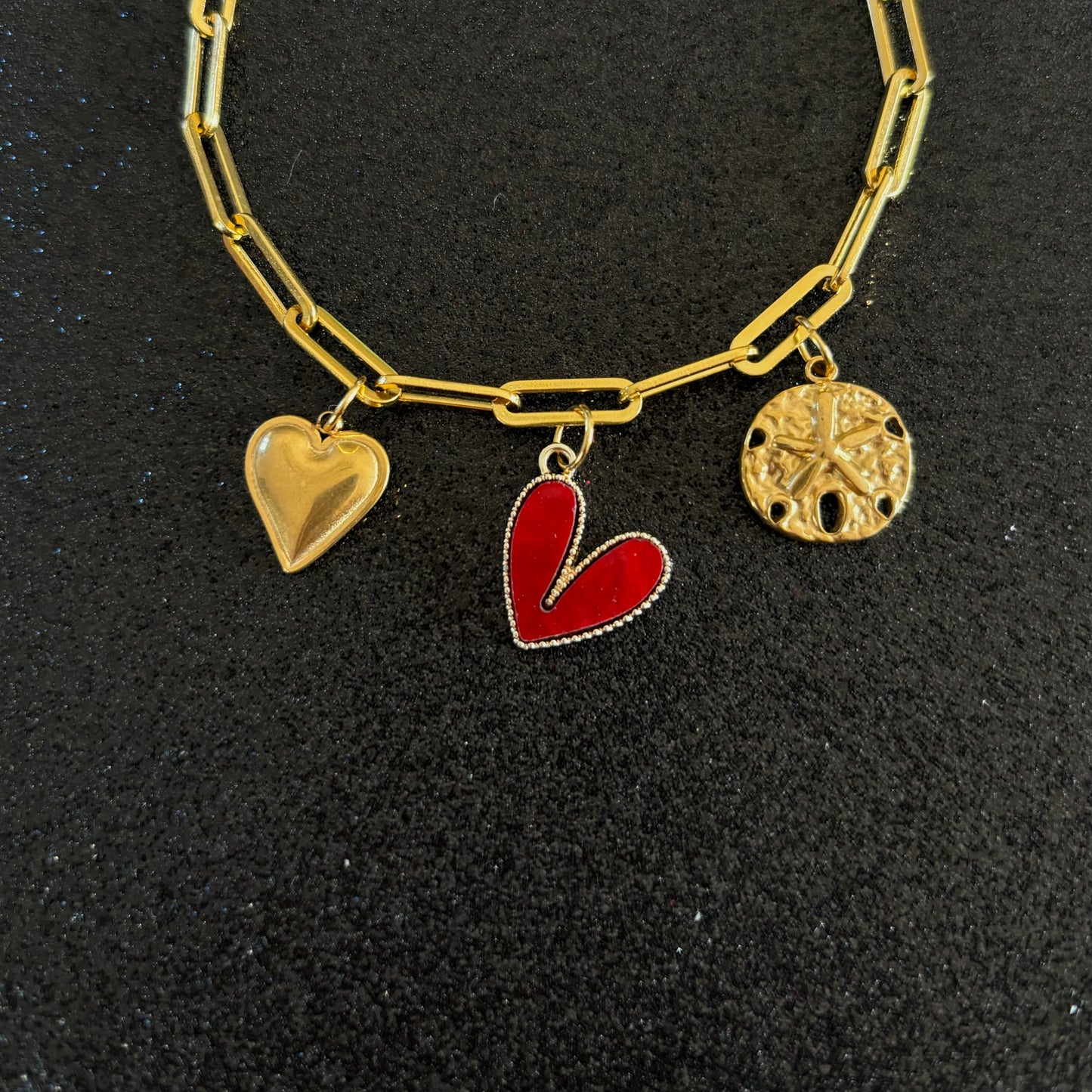 Red Heart Charm Bracelet