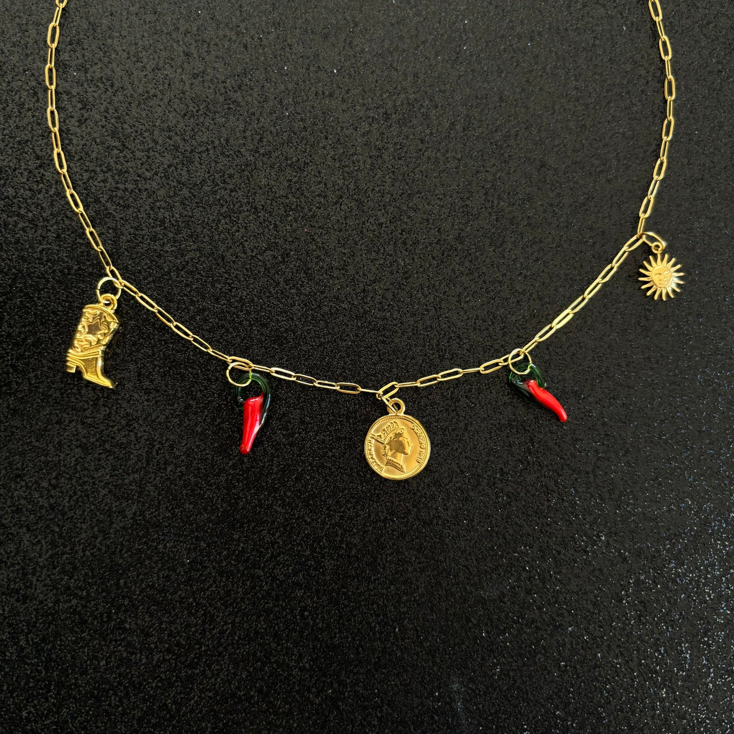 Collier breloques - piments